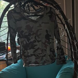 Camouflage Long Sleeve Top